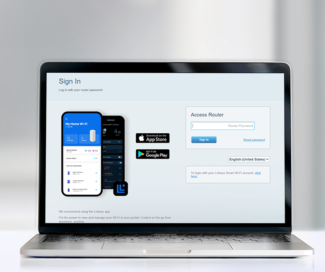 Linksys Velop Admin Login Page